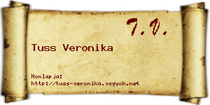 Tuss Veronika névjegykártya